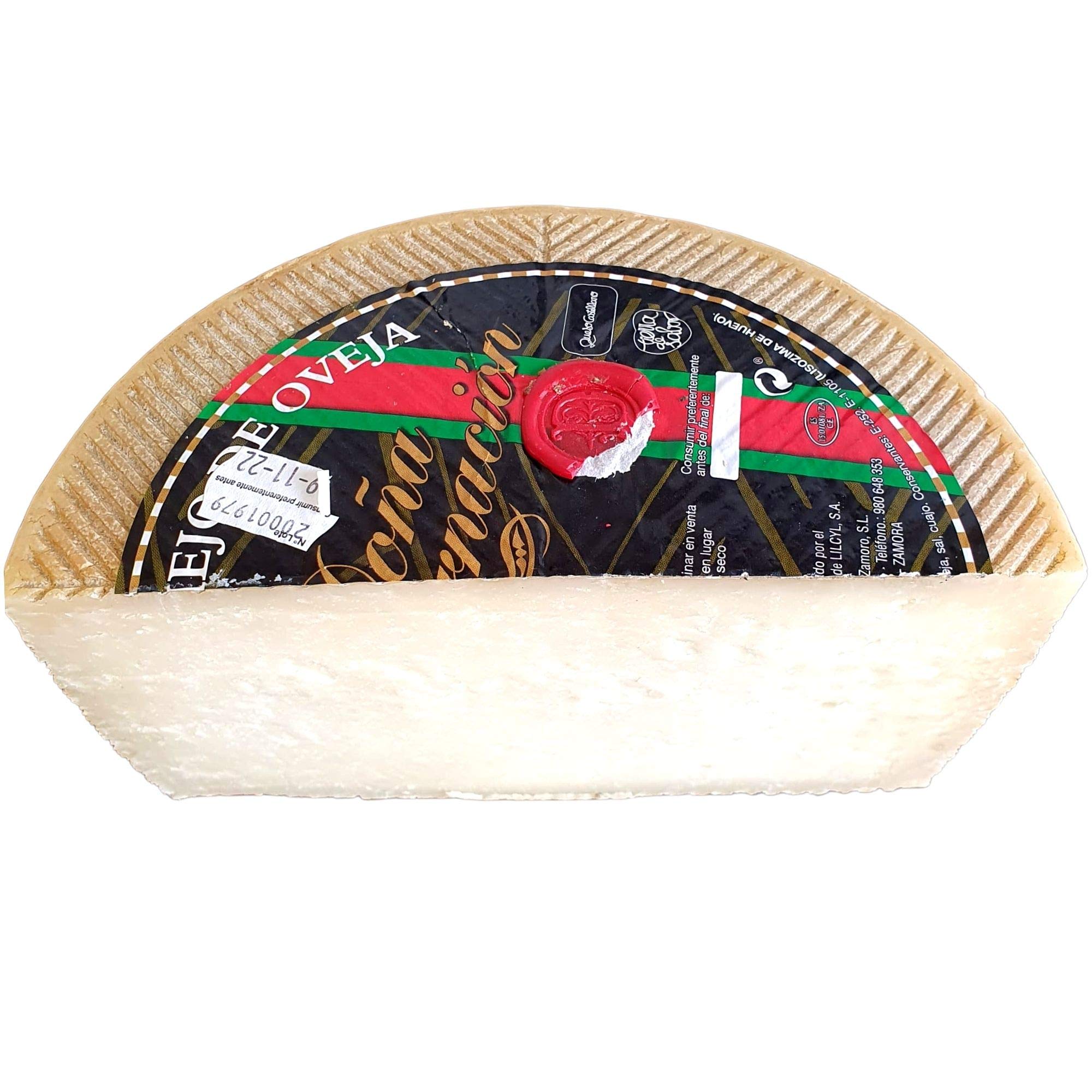 Queso de Oveja Doña Encarnación - Queso Viejo de Oveja - Peso Aproximado 3 Kilos - Queso Curado Elaborado con Leche Cruda de Oveja