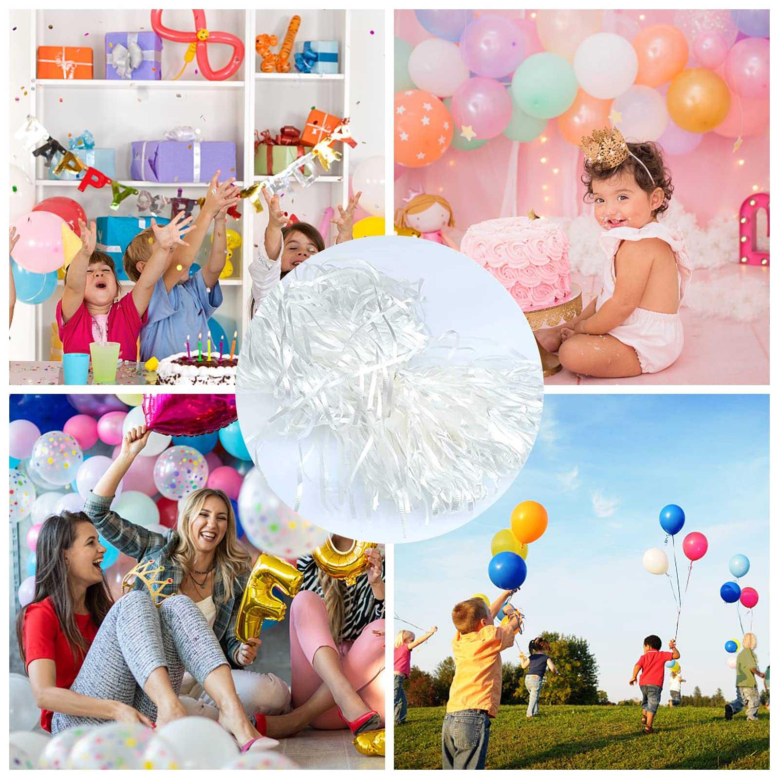 100 Fermoirs Ballons Avec Ruban - Attaches Rapides Pour Fêtes Et Décoration