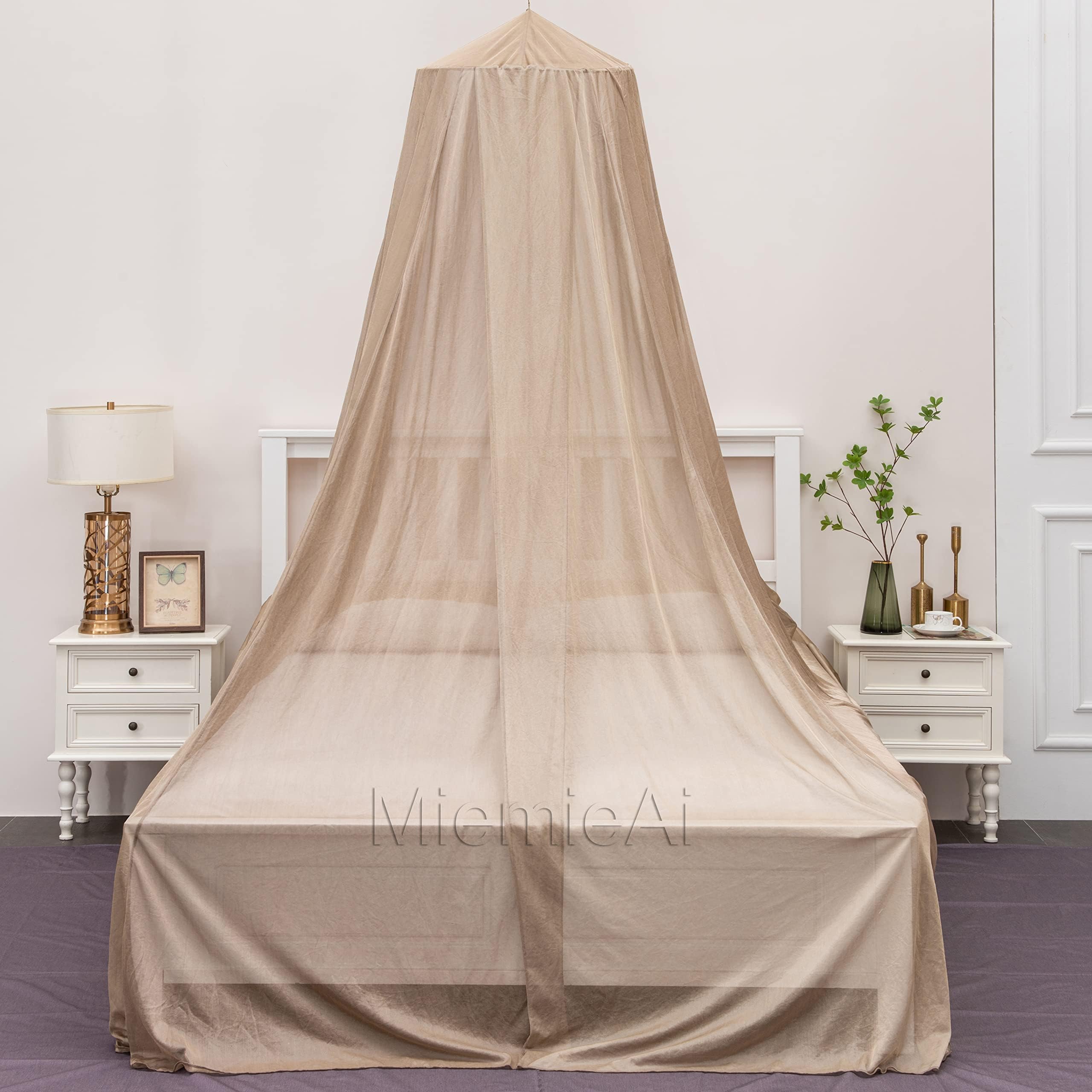 MiemieAi 100% Silver Fiber EMF Protection Tent attenuate WiFi 5G Block RF Radiation Shielding Canopy Bed Cover Dome Tent (Queen Size 23.62x98.43x472.44 inches(Thick))