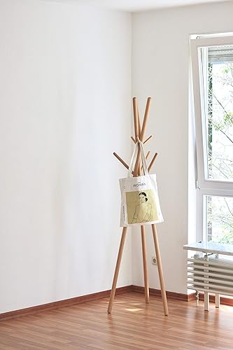 Tangkula Appendiabiti In Legno 191,8 Cm – 12 Ganci E Portaombrelli – Albero Per Cappotti E Borse – Marrone