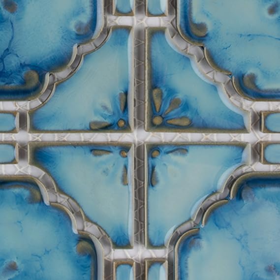 SomerTile FKOMB21 Moonlight Diva Porcelain Floor and Wall Tile, 11.75 x 11.75, Blue