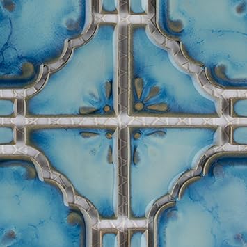 SomerTile FKOMB21 Moonlight Diva Porcelain Floor and Wall Tile, 11.75 x 11.75, Blue