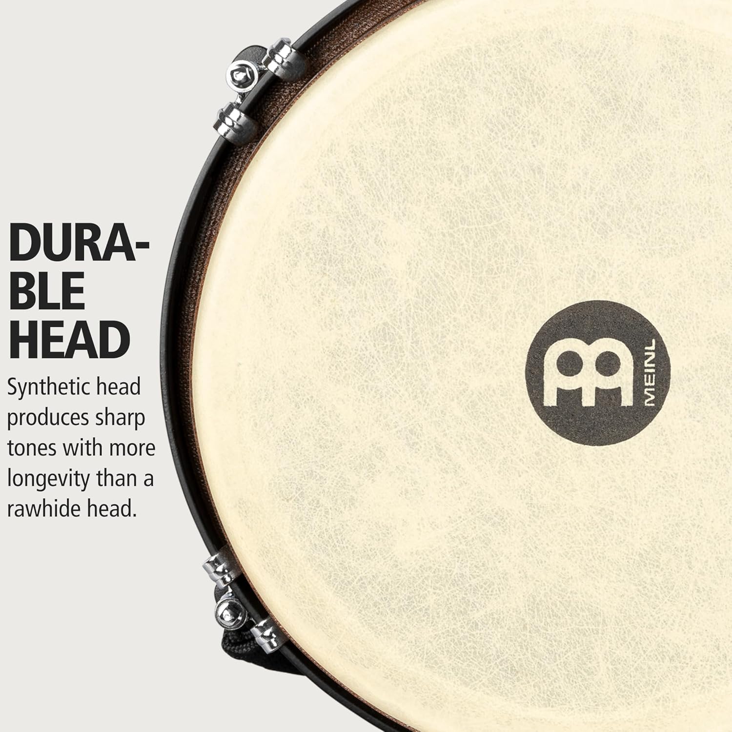 Jumbo Djembe Hand Drum with Deep Bass Tone — NOT MADE IN CHINA — Synthetic Shell and Head, 2-Year Warranty