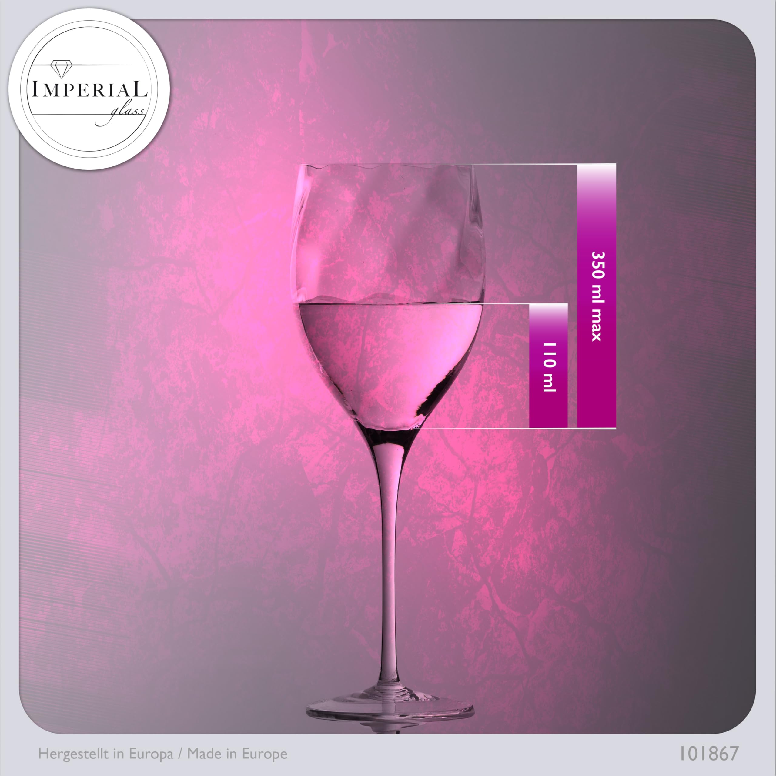 Imperial - Copas de vino tinto (350 ml, 2 piezas, hechas a mano)