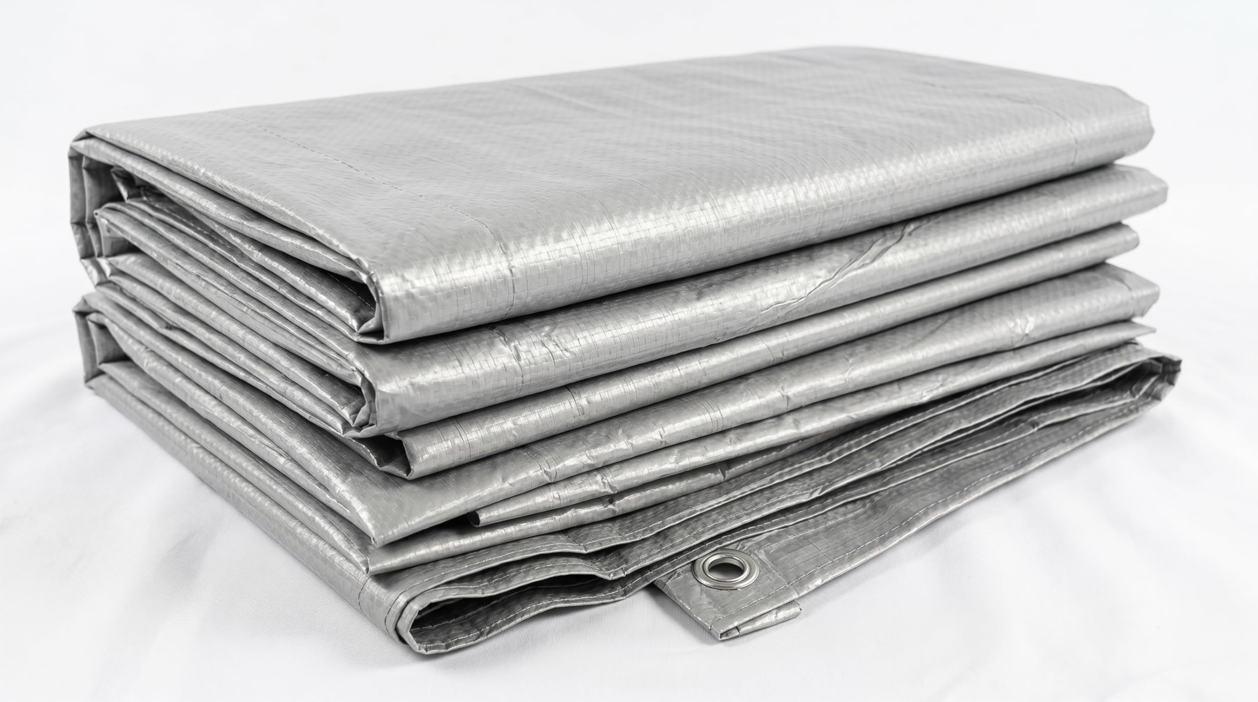 Telo 5×6m/120g/m² Impermeabile con Occhielli in Polietilene | Telone Occhiellato per Esterno, Giardino, Copertura, Antipioggia e Anti-UV | Telo Robusto Impermeabile da Esterno