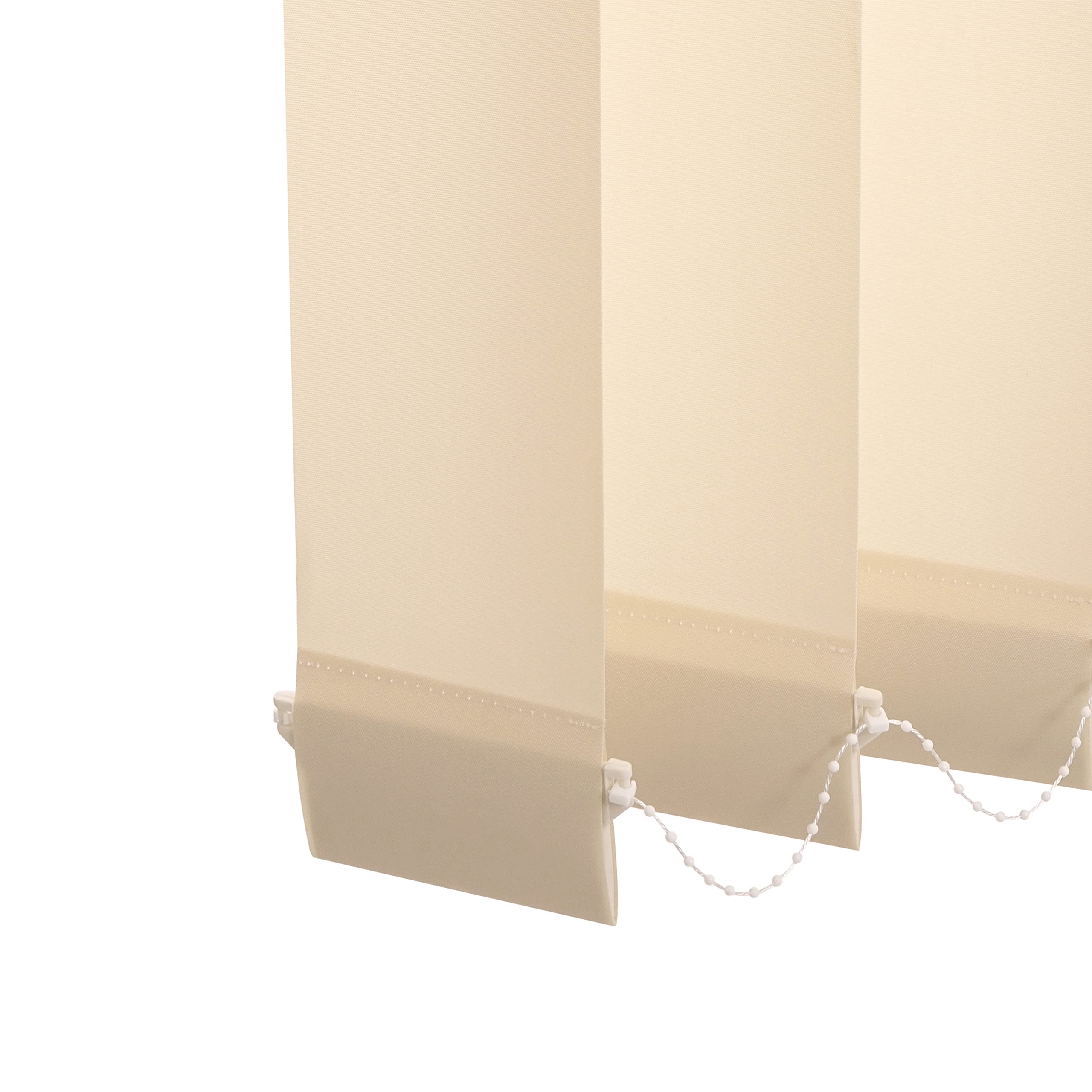 Ventanara® Lamellenvorhang durchgehende Schiene Komplettset Vertikaljalousie 89mm inkl. Montagematerial (Beige (raumverdunkelnd), 200 x 180 cm)