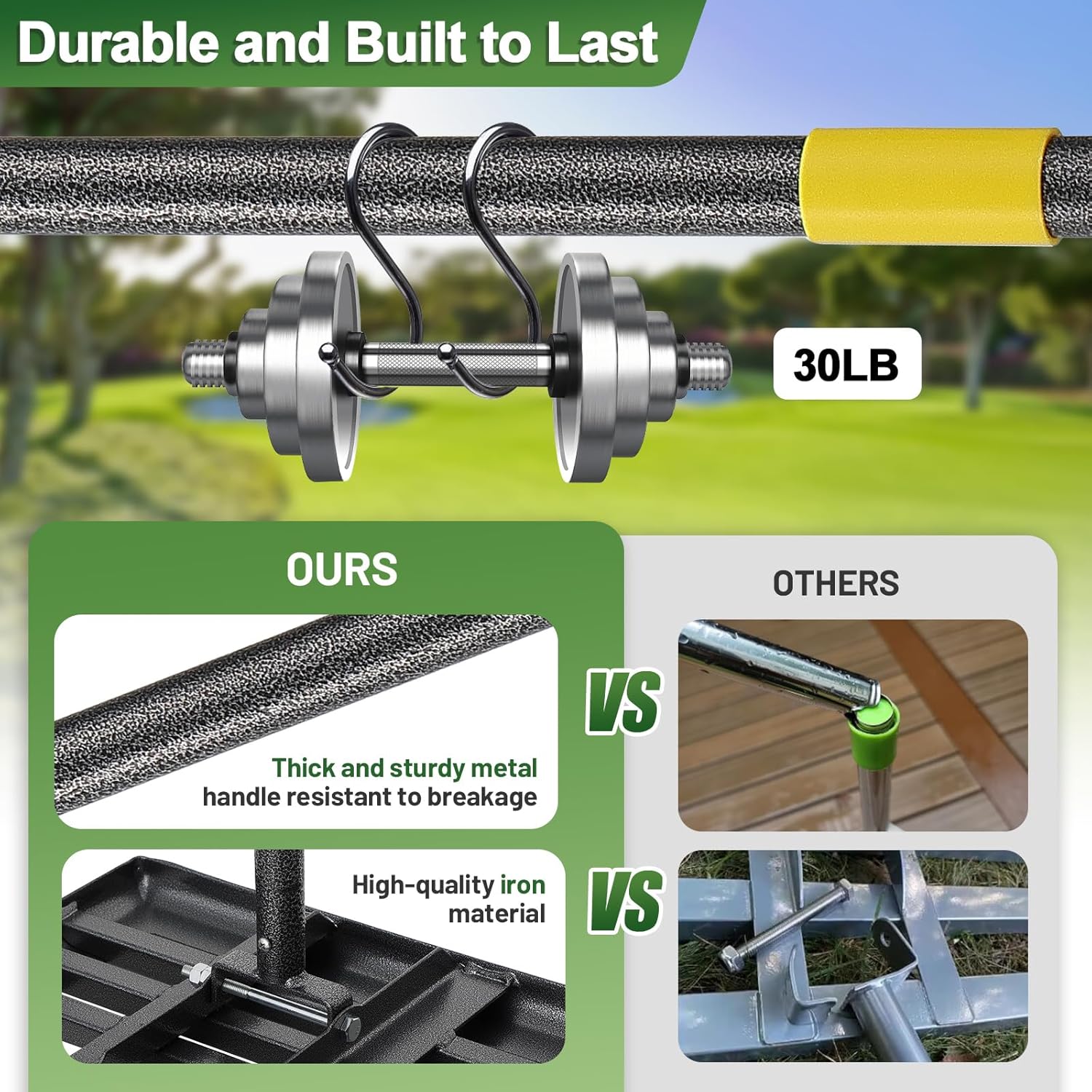 Jardineer Lawn Leveling Rake 36 Inches, Yard Leveling Rake