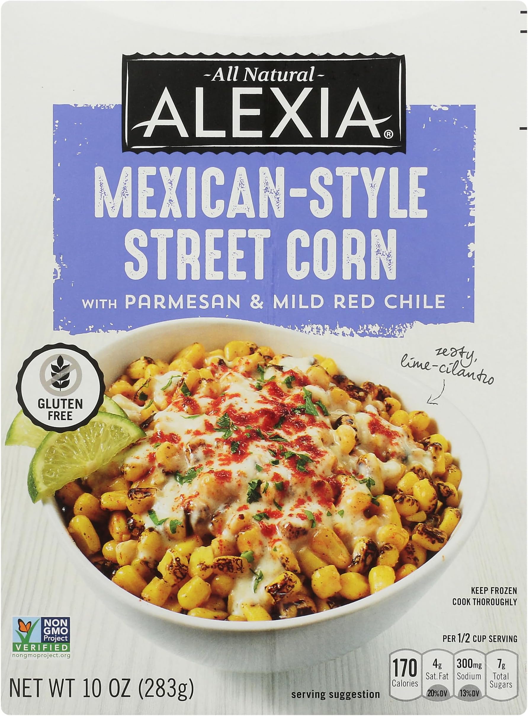 Alexia Frozen Side, Mexican-Style Street Corn with Guajillo Chile, 10 oz