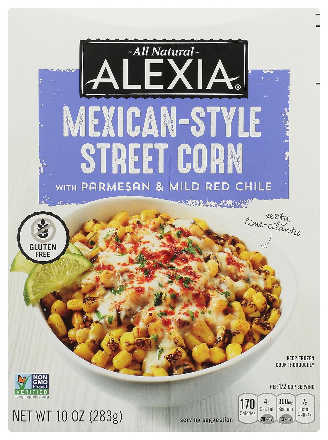 Alexia Frozen Side, Mexican-Style Street Corn with Guajillo Chile, 10 oz