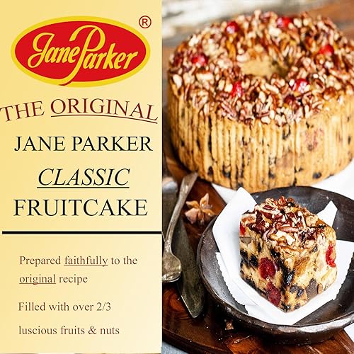 Miniatura 5 de Jane Parker Fruitcake Classic Light Fruit Cake - Anillo de 2 libras (32 onzas) en una lata coleccionable de vacaciones, pastel de Navidad, el mejor