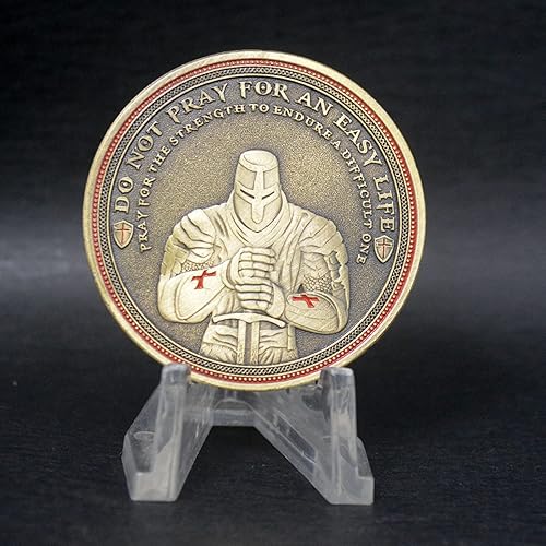 Miniatura 2 de Aomcisi Moneda conmemorativa religiosa de la Cruz Roja Caballero Templario