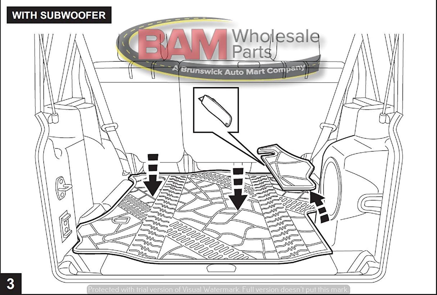 Mopar 2016 Jeep Wrangler Cargo Mat OEM 4-Door Unlimited Cargo Liner 82213184