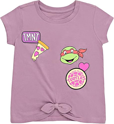 Miniatura 2 de Teenage Mutant Ninja Turtles Leonardo Michelangelo Raphael - Paquete de 2 camisetas para niñas pequeñas y grandes