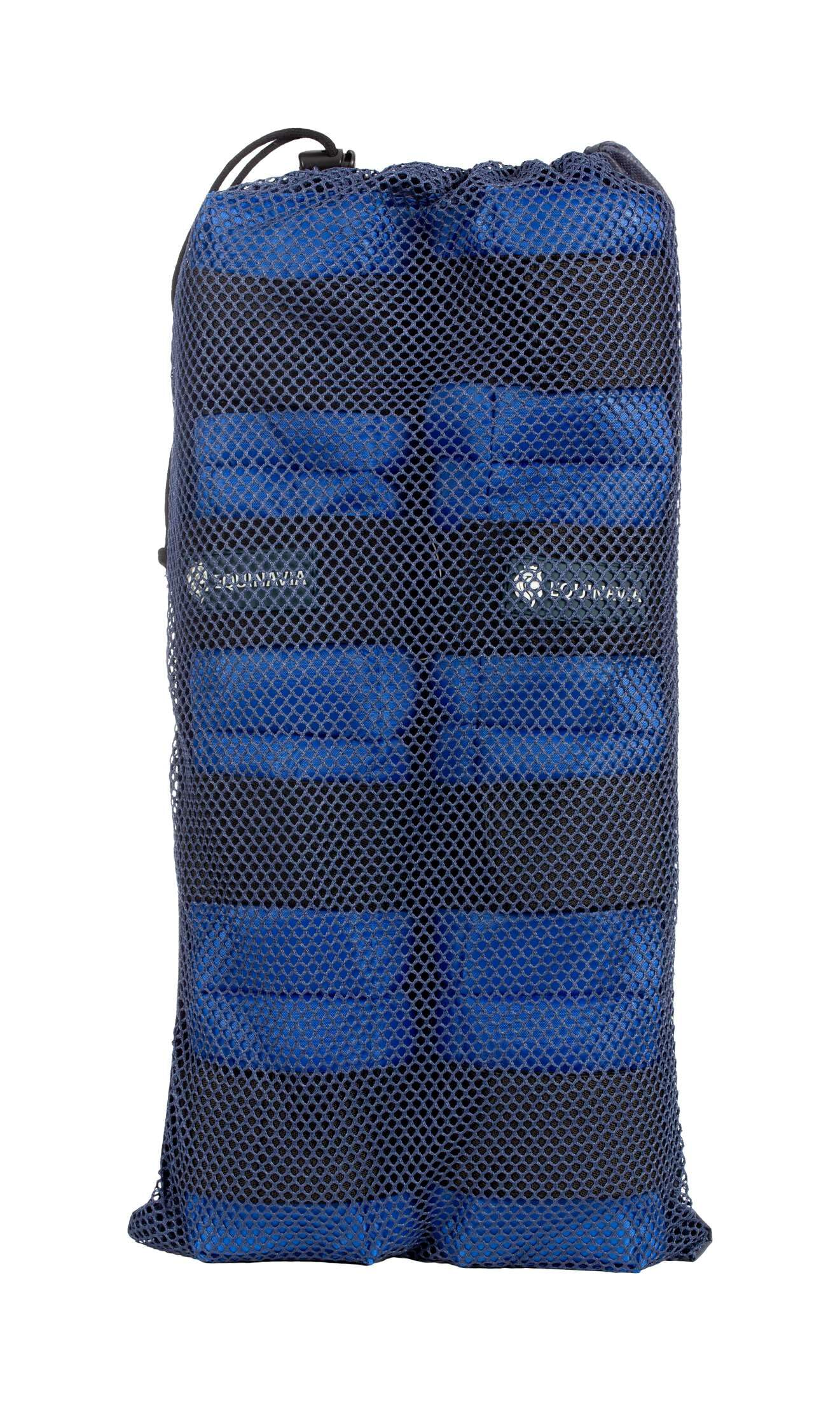 Equinavia Cool Relief Therapy Ice Boots Leg Wraps Pair for Horses, Gel Pack with Adjustable Straps | 16.5" x 15.5" with Storage Bag - Royal Blue -
