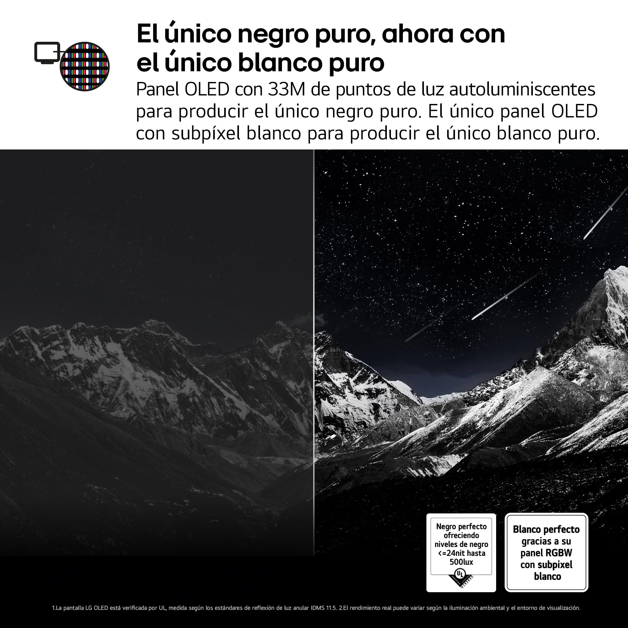 LG OLED65C54LA - TV 65", OLED EVO 4K, Smart TV AI C5, WebOS 25, Super Upscaling, Dolby Vision y Dolby Atmos, AMD FreeSync, Alexa/Google Assistant, Negro