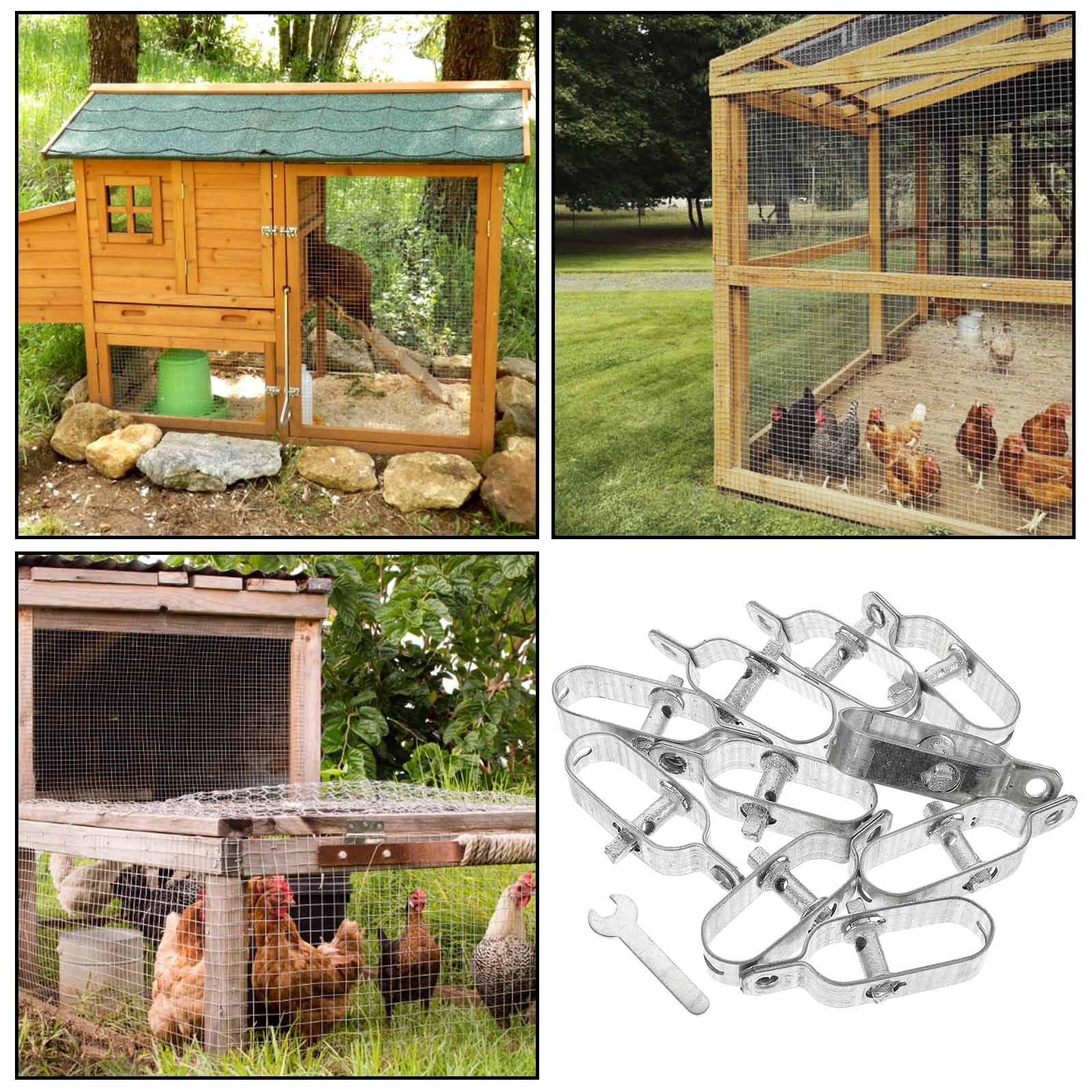VICASKY Tenditori per Cavi Metallici in Acciaio da Giardino Set da 10 Pezzi, Tenditore per Filo D'acciaio Resistente All'usura, Tensione Cavi Facile da Montare per Recinzioni