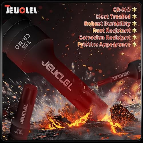 Vista 7 de Juego de llaves de vaso de impacto Torx Star de 6 puntos, T30 T40 T45 T50 T55 T60 T70 T80 1/2 pulgadas Kit de llaves Allen de accionamiento