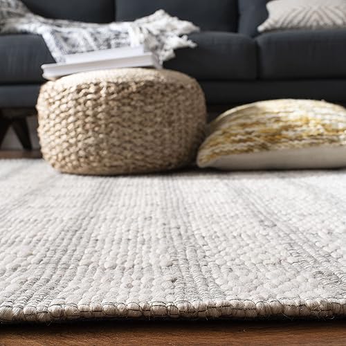 Miniatura 5 de Safavieh Marbella Collection - Alfombra de área de 5 x 8 pies, color beige, lana hecha a mano, ideal para zonas de alto tráfico en sala de estar,