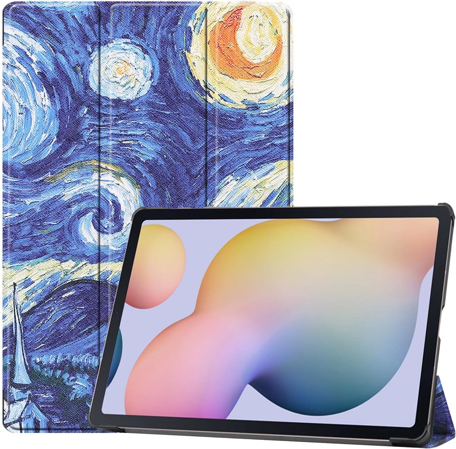 YIMICO Case for Xiaomi Redmi Pad Pro/Poco Pad 12.1 inch Released 2024, Tri fold Slim Lightweight Hard Shell Smart Protective Cover with Multi-Angle Stand For Redmi Pad Pro/Poco Pad (Starry Sky)