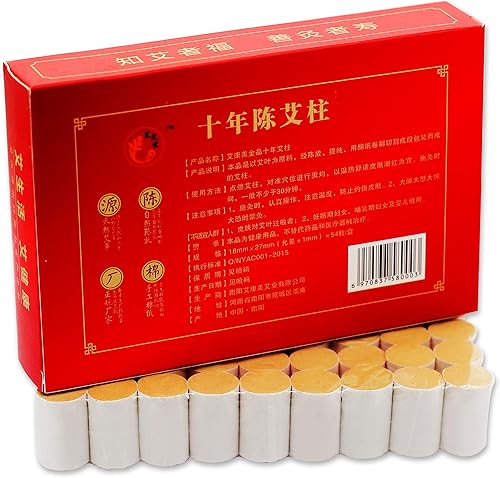 Miniatura 2 de 10 años Pureza 60:1 Ratio 54 rollos de palitos Pure Moxibustion Pura Moxa Sticks Rollos de artemisa Moxibustión Artemisia Ajenjo Natural