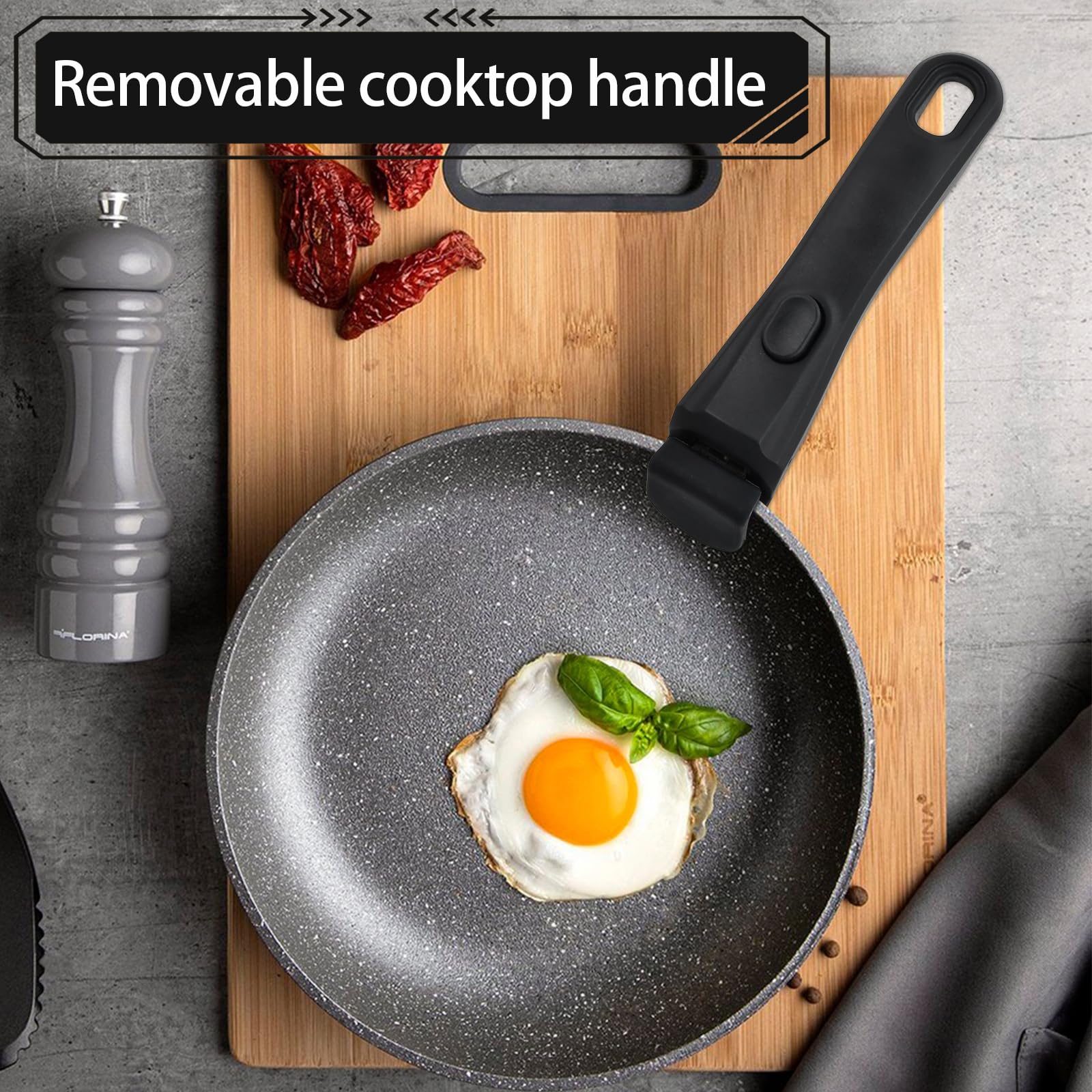 Poignée Universelle Anti-Brûlure Pour Casserole Et Poêle - Détachable, Ergonomique - Noir