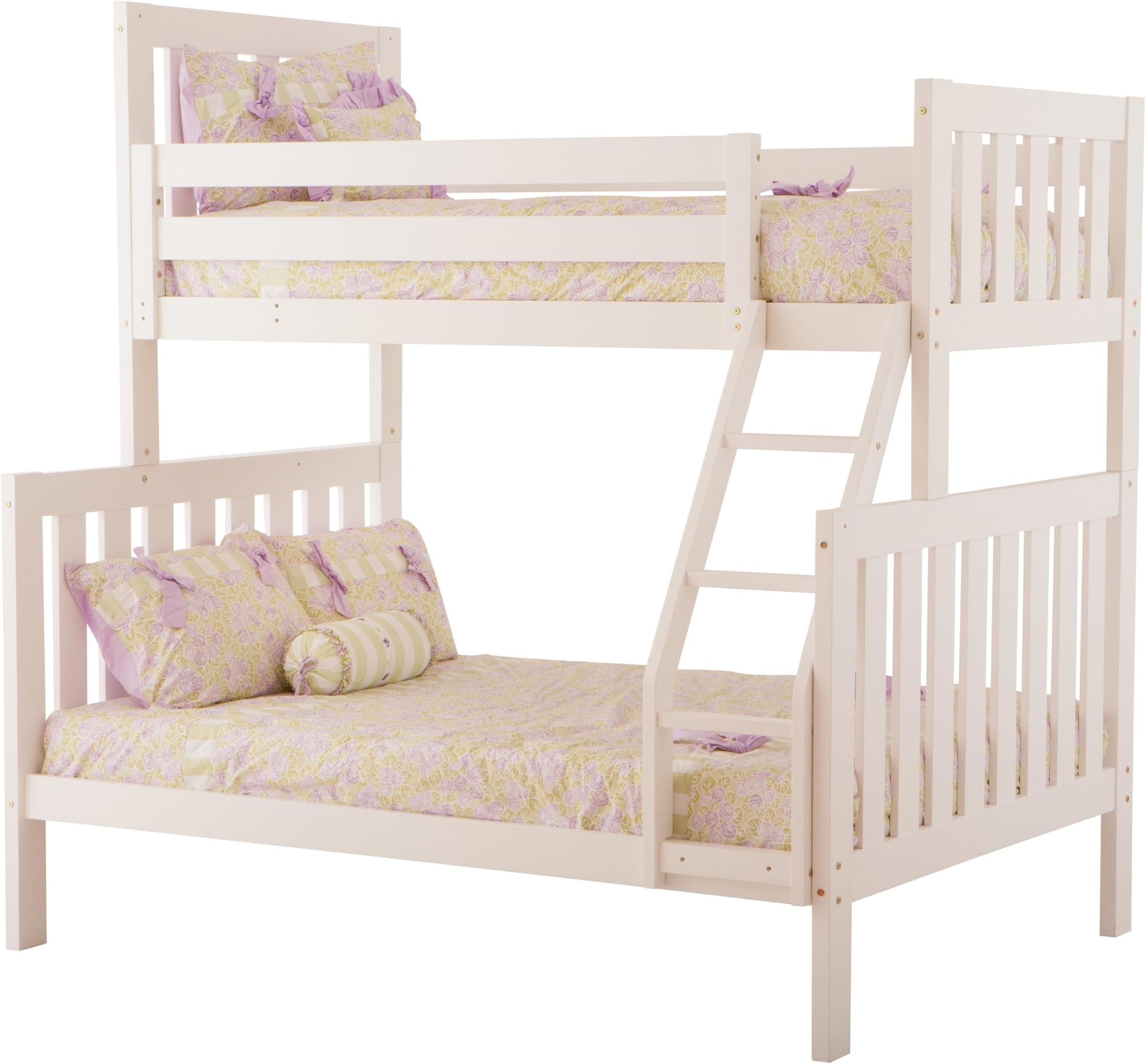 Canwood Alpine II Twin Over Full Bunk Bed with Ladder/Guard Rail, White