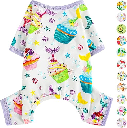 Pijamas para perros de primavera y verano, ropa para perros pequeños y hembras Chicos Perros de tamaño mediano, ropa suave y elástica para