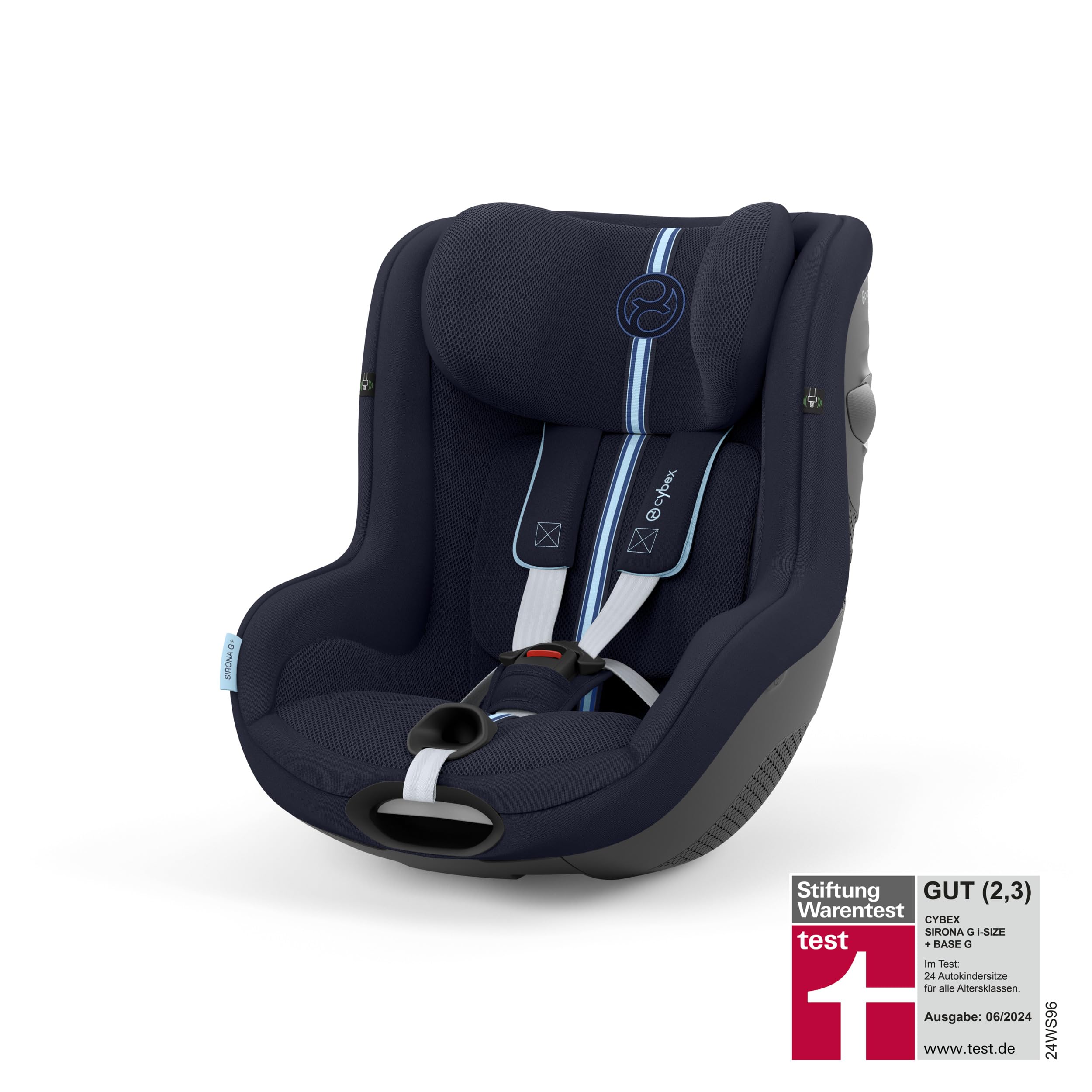 CYBEX Gold Kinder-Autositz Sirona G i-Size Plus, Ohne Base, Ab ca. 3 Monaten bis 4 Jahre, Max. 19 kg, 61 - 105 cm (Ab Geburt / 40 cm mit Neugeboreneneinlage), Ocean Blue - 3