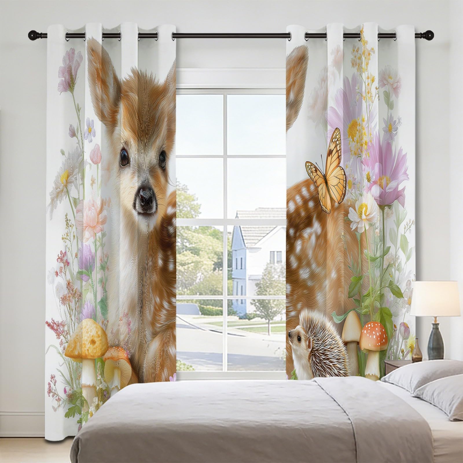 Cortinas opacas con ojales, color azul, 160 x 140 cm, protección térmica, para habitación infantil, estudio, salón, pensión