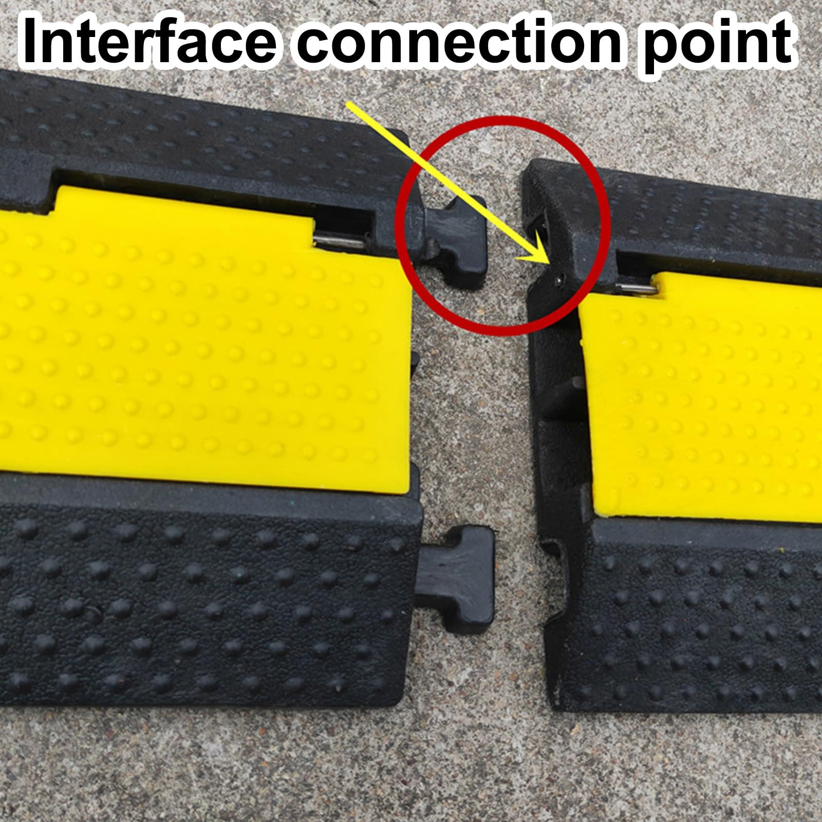 Pasacables de Suelo para Proteger Las Cables Protector de PVC y Caucho para Cable de Suelo de 4 Canales, Capacidad de Carga de 5000kg, para Uso en Exteriores e Interiores