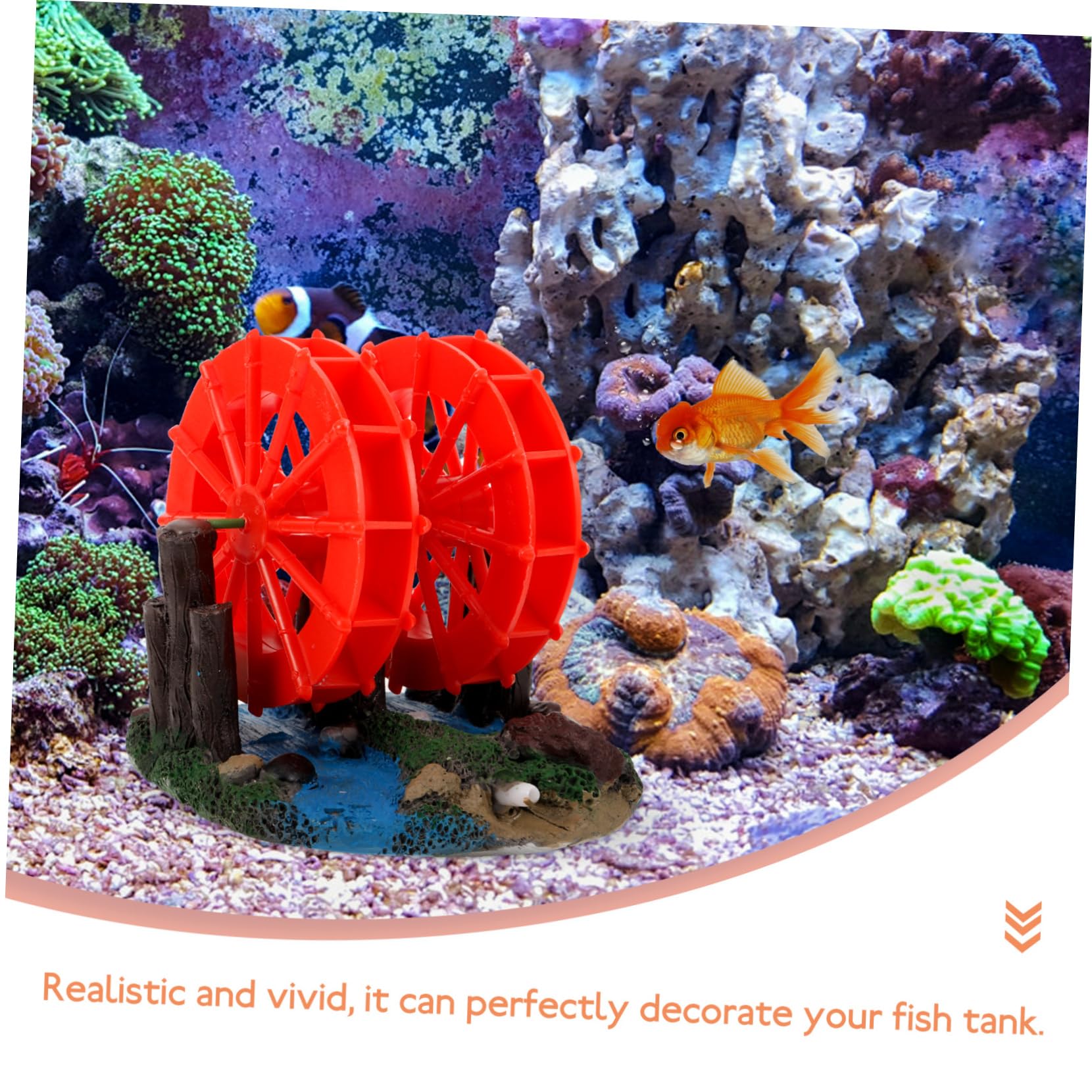 PRETYZOOM 3 Stück Windmühlen-Ornamente dekorativ Aquarium Dekoration aquariumdeko Naturstein Dekoration wasserwagen bastelset basteln Wasserrad für Aquarien Dekorationen für Aquarien Harz