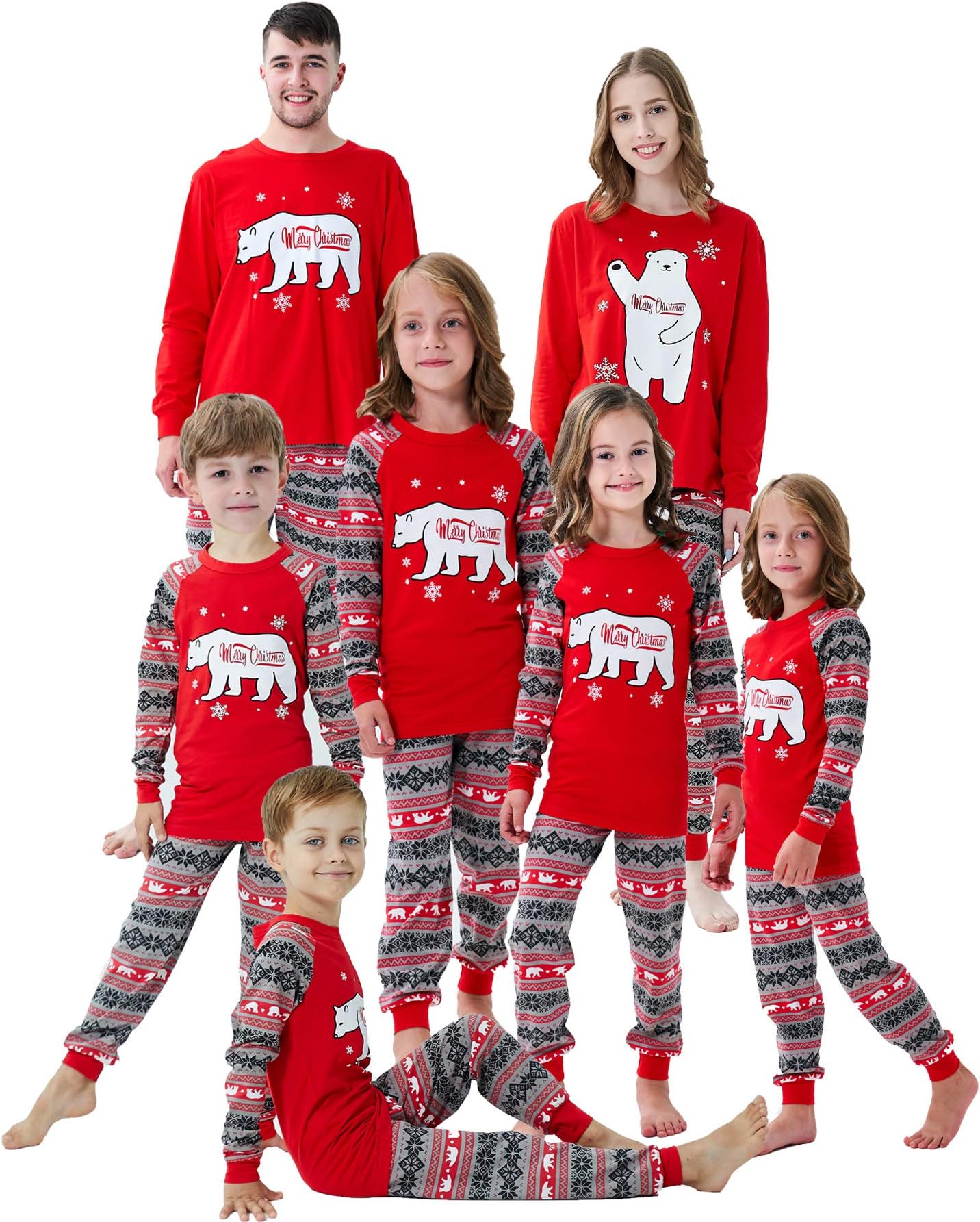 Holiday Family Matching Pajamas Reindeer Pajama PJ Sets