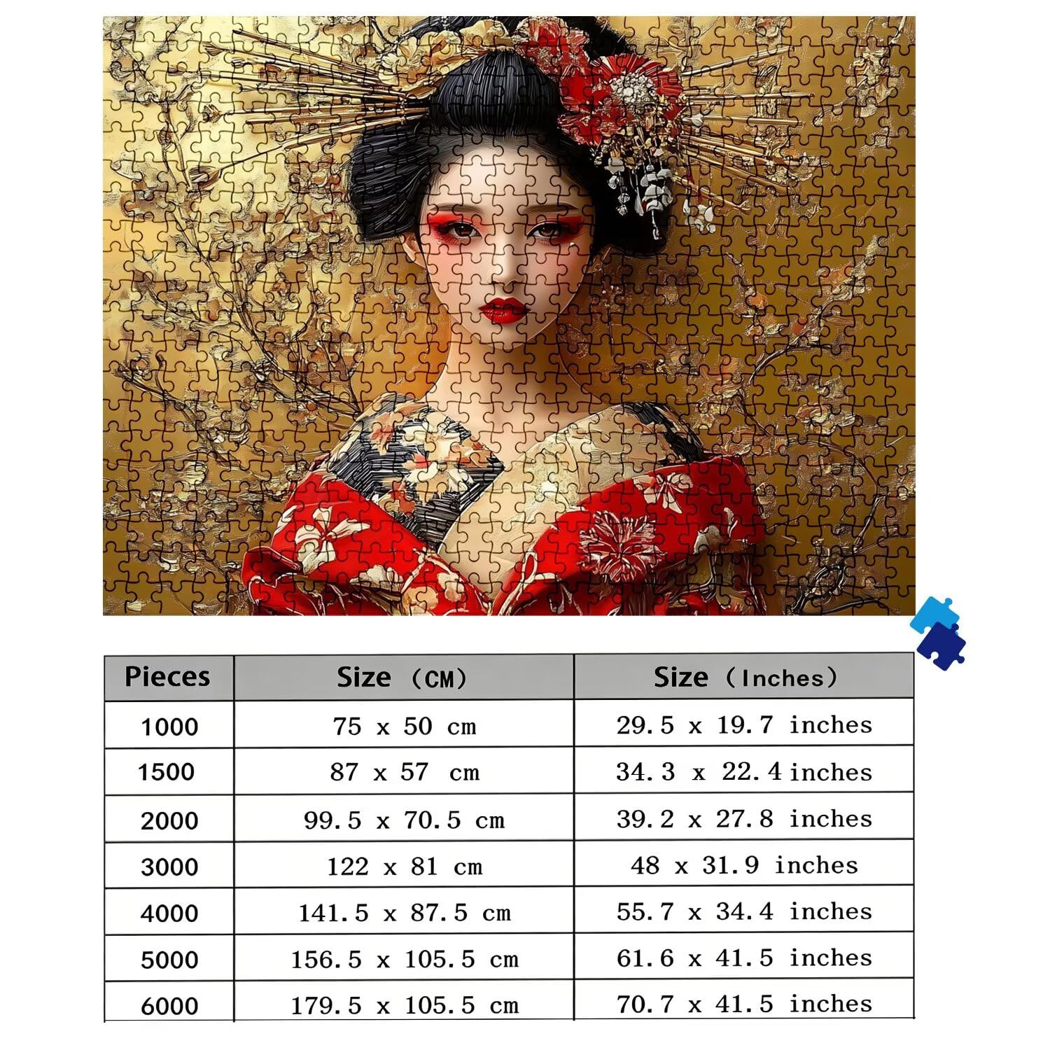 Puzzle 5000 Teile, Holzpuzzle Erwachsene Japan Schönheit Impossible Klassische Jigsaw Puzzles 156.5 x 105.5 cm, Familien Spiel, Puzzle Stressabbau Denkspiel, Home Dekor w0-738