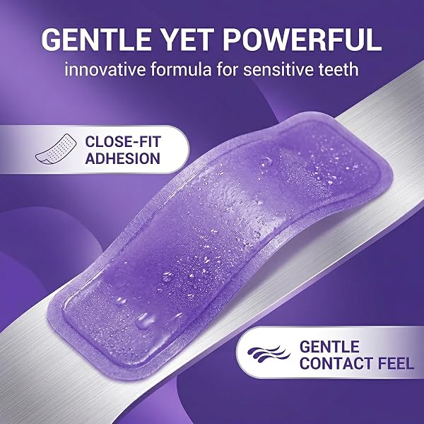 Strisce Sbiancanti Denti Viola, Igiene Orale Domestica, Per Denti Sensibili, Rimuove Macchie, 14 Pezzi-A - 4