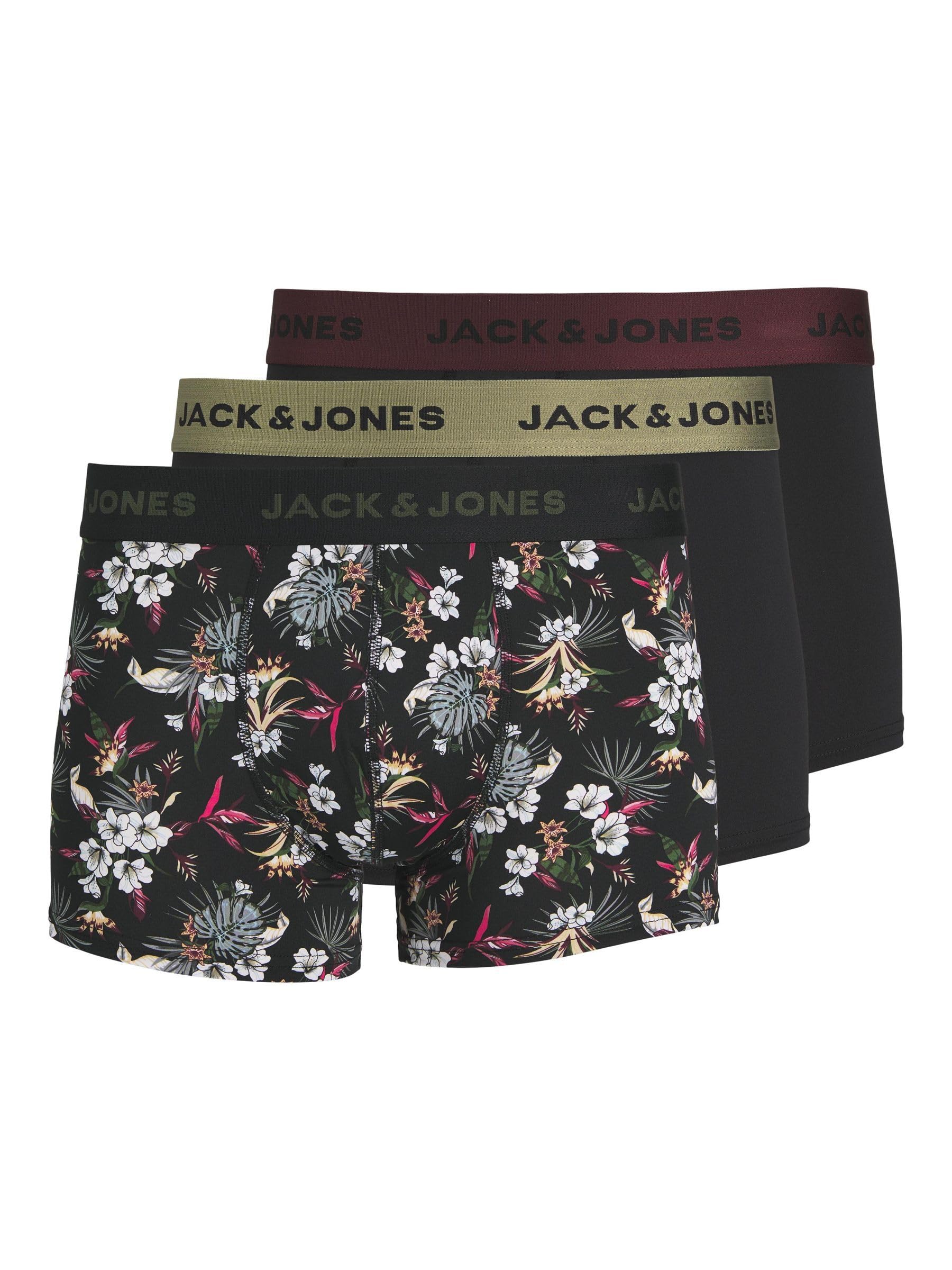 JACK & JONES Men's 3 Pack Microfiber Trunks