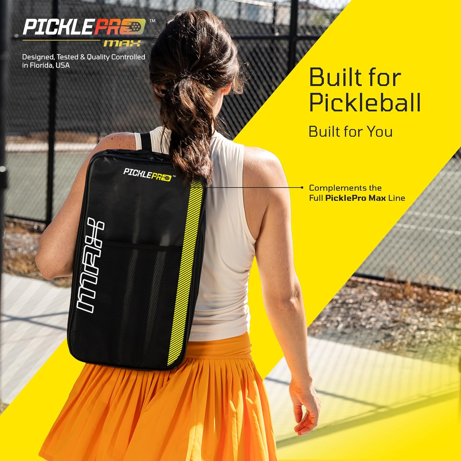 Professional Pickleball Paddle Bag – Premium Oxford Cloth Pickleball Bag for Men & Women –Weather-Resistant, Holds up to 3 Paddles with Padded Interior