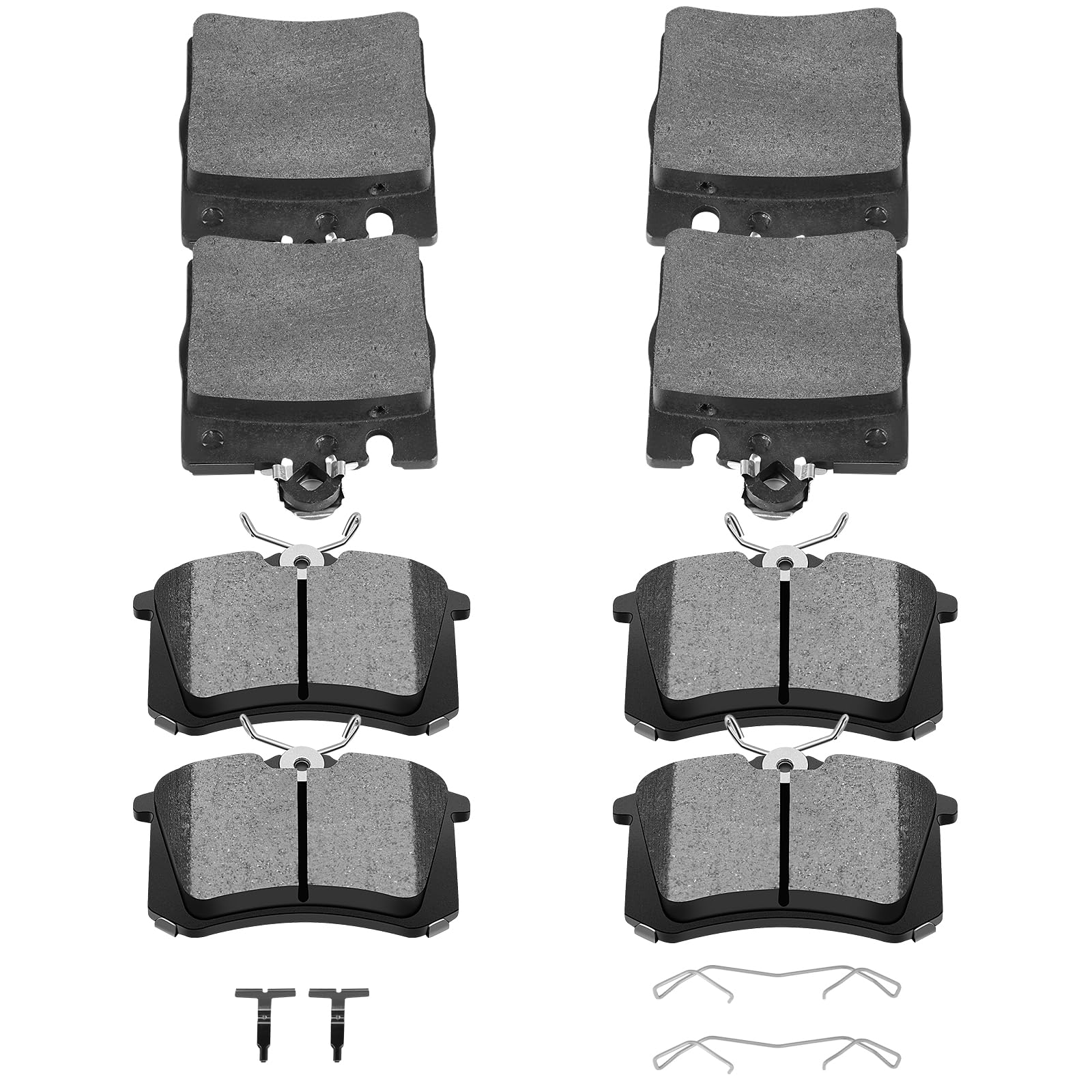 SCITOO D853 D873 8PCS Front and Rear Semi-Metal Brake Pad Sets