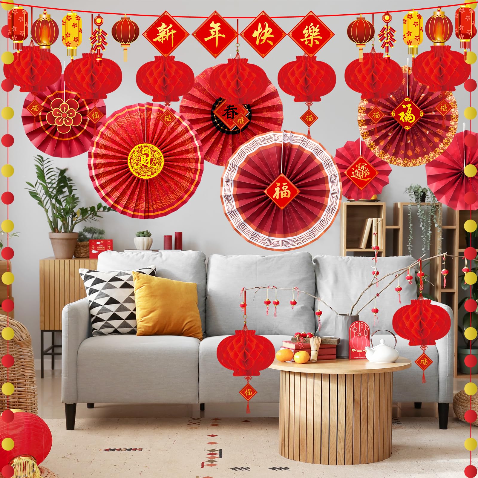 Amazon.com: Ragnhild 24 Pcs Chinese New Year Decorations 2026