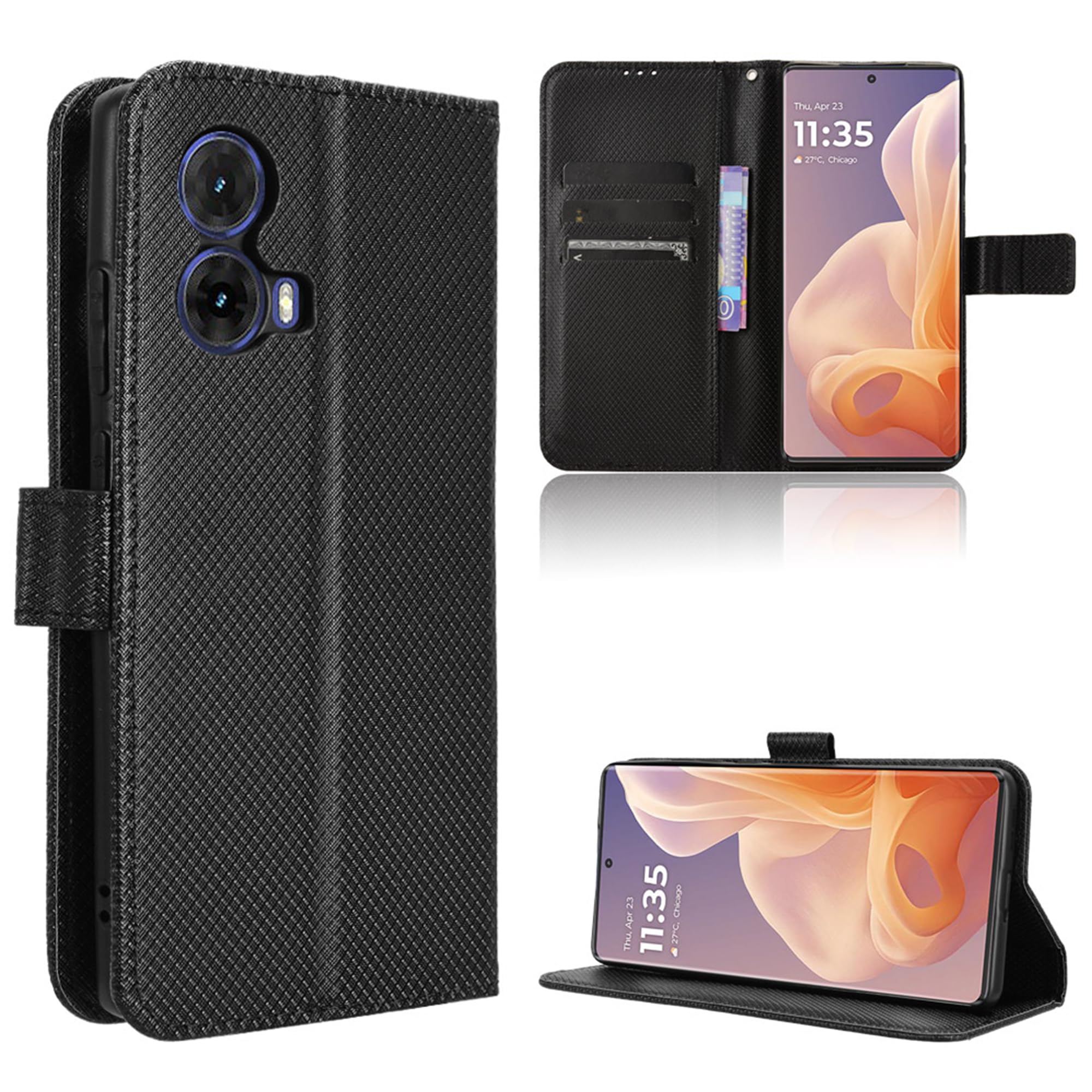 SEAHAI Ledertasche Für Motorola Moto G85 5G – Flip Case Mit Kartenfach, Ständer & Magnetverschluss