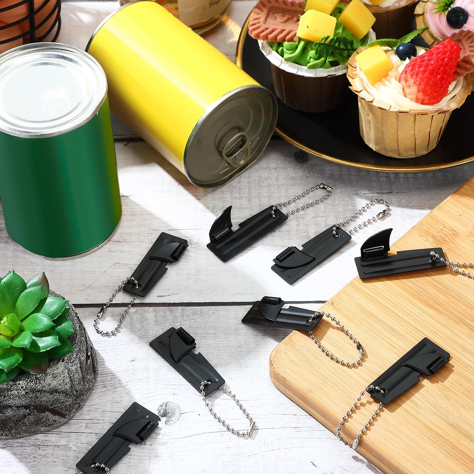 Tarpop P38 Dosenöffner, Militär, Edelstahl, Survival-Dosenöffner, Camping, Dosenöffner, Armee, Notfall, tragbarer Schlüsselanhänger, manueller Dosenöffner für Reisen, Weihnachtsgeschenk, 100 Stück