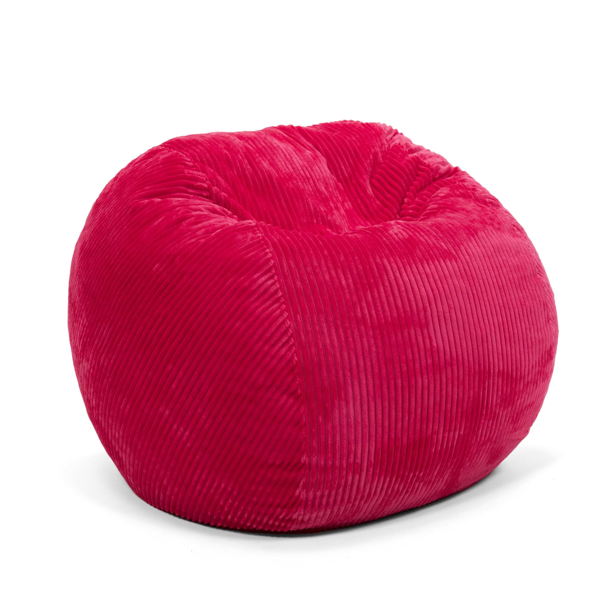 CordaRoy'sPlush Bean Bag - Convertible Bean Bag Chair - Machine-Washable Plush Fabric Cover - for Basement, Living Room, Game Room, Dorm & More - Full Size - Fuchsia | Made in The USA