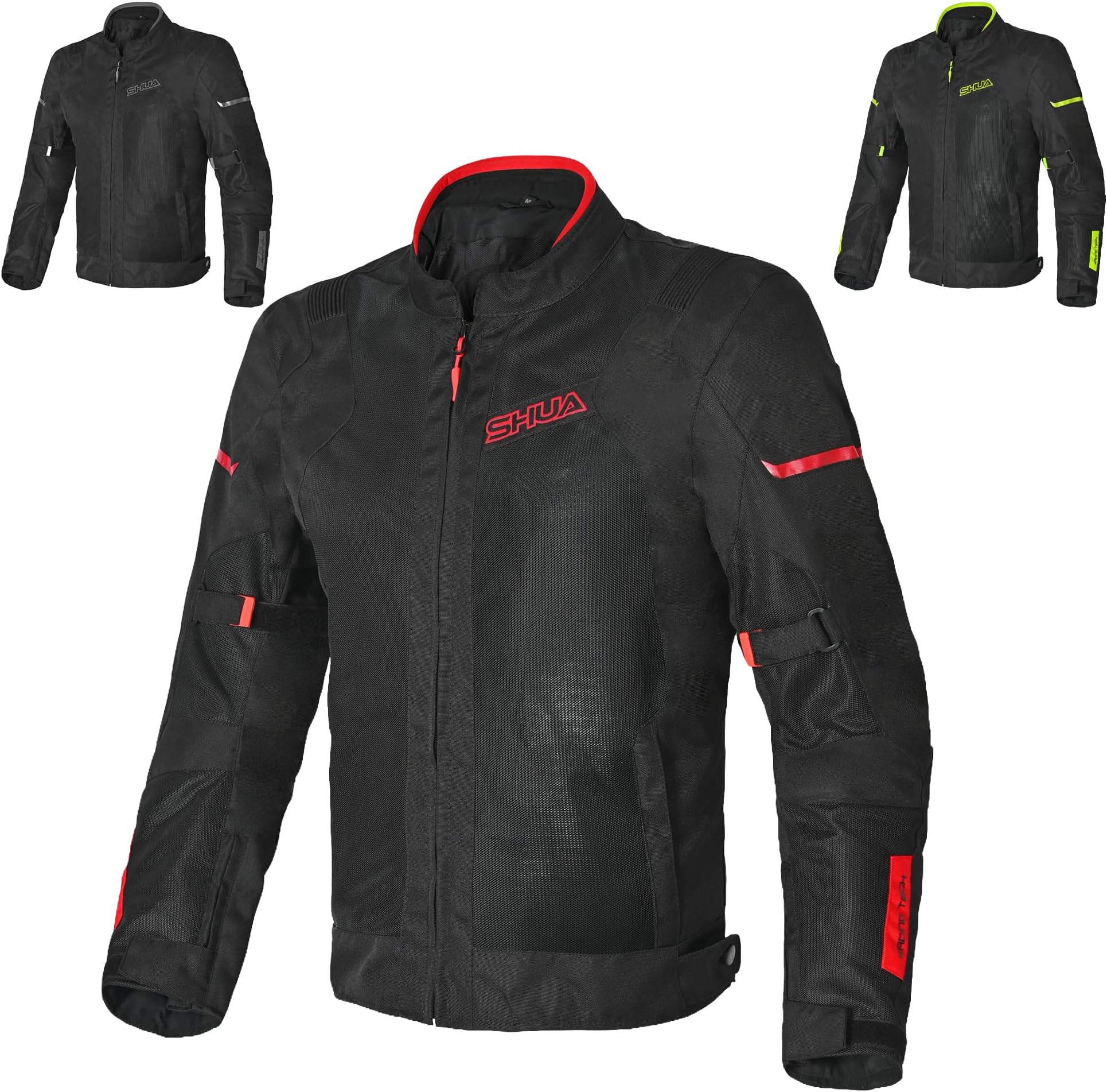 MAXIMO-MOTO SHUA Gravity Mesh Summer Motorcycle Jacket – CE Class A Armoured Motorbike Riding Jacket for Men – Breathable Lightweight Textile Body Armour