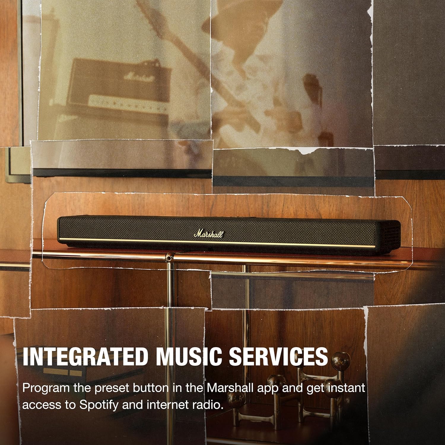 Marshall Heston 60 Black Dolby Atmos Soundbar, Wireless Subwoofer