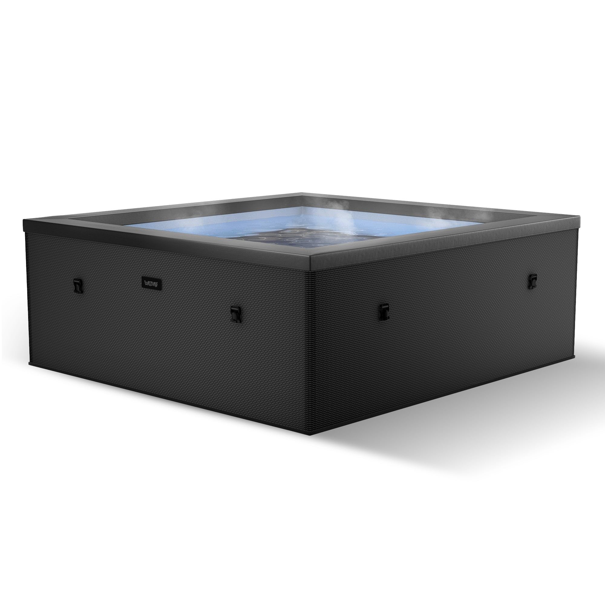 Wave Garda Eco Foam Spa | Tragbarer Outdoor-Hot Tub mit schneller Aufheizung | Strapazierfähiges PVC-Material | Einfacher Aufbau (Charcoal Black, 4 Person)