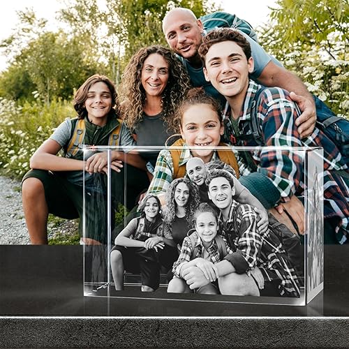 Miniatura 7 de Foto de cristal 3D, regalos personalizados, marco de fotos 3D personalizado, rectangular, regalos para parejas, regalos familiares, regalos para