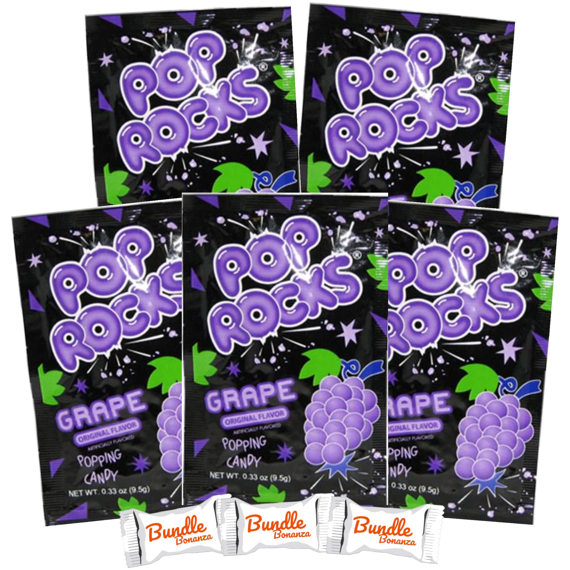 POP ROCKS Grape (5 Pack) W/Bundle Bonanza Candy
