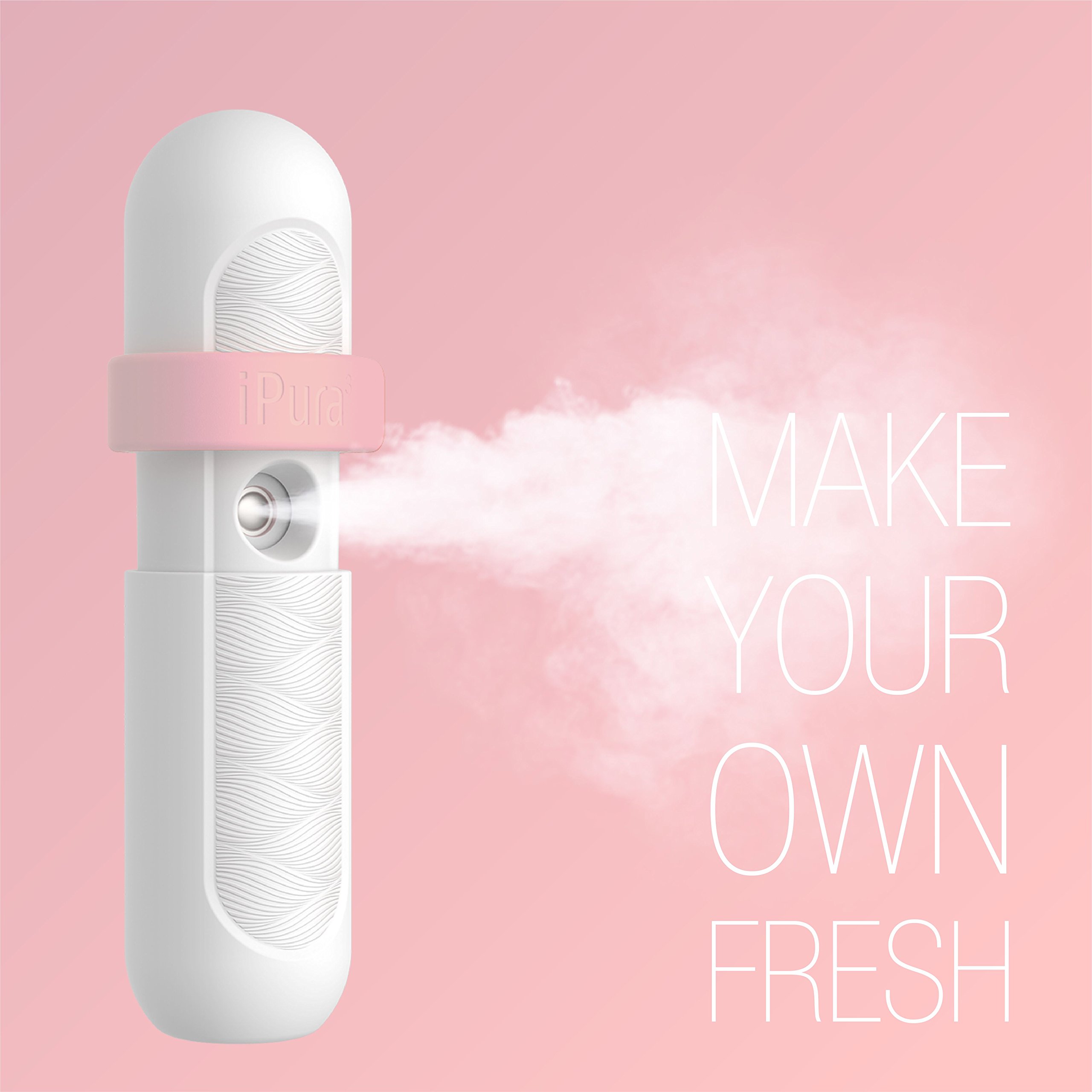 Mate2GO Nano Mister, Eyelash Nebulizer Nano Facial Mister Cool Mist Steamer Handy Mist Sprayer Moisturizing & Hydrating for Skin Care, Makeup, Eyelash Extensions, USB Rechargeable (Pink)