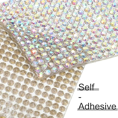 Miniatura 3 de 5 Rolls Self Adhesive Crystal Rhinestone Diamond Roll Ribbon Bling Gemstone Strips Sticker Rhinestone for Craft with 2 mm Rhinestone 4.5 Yards