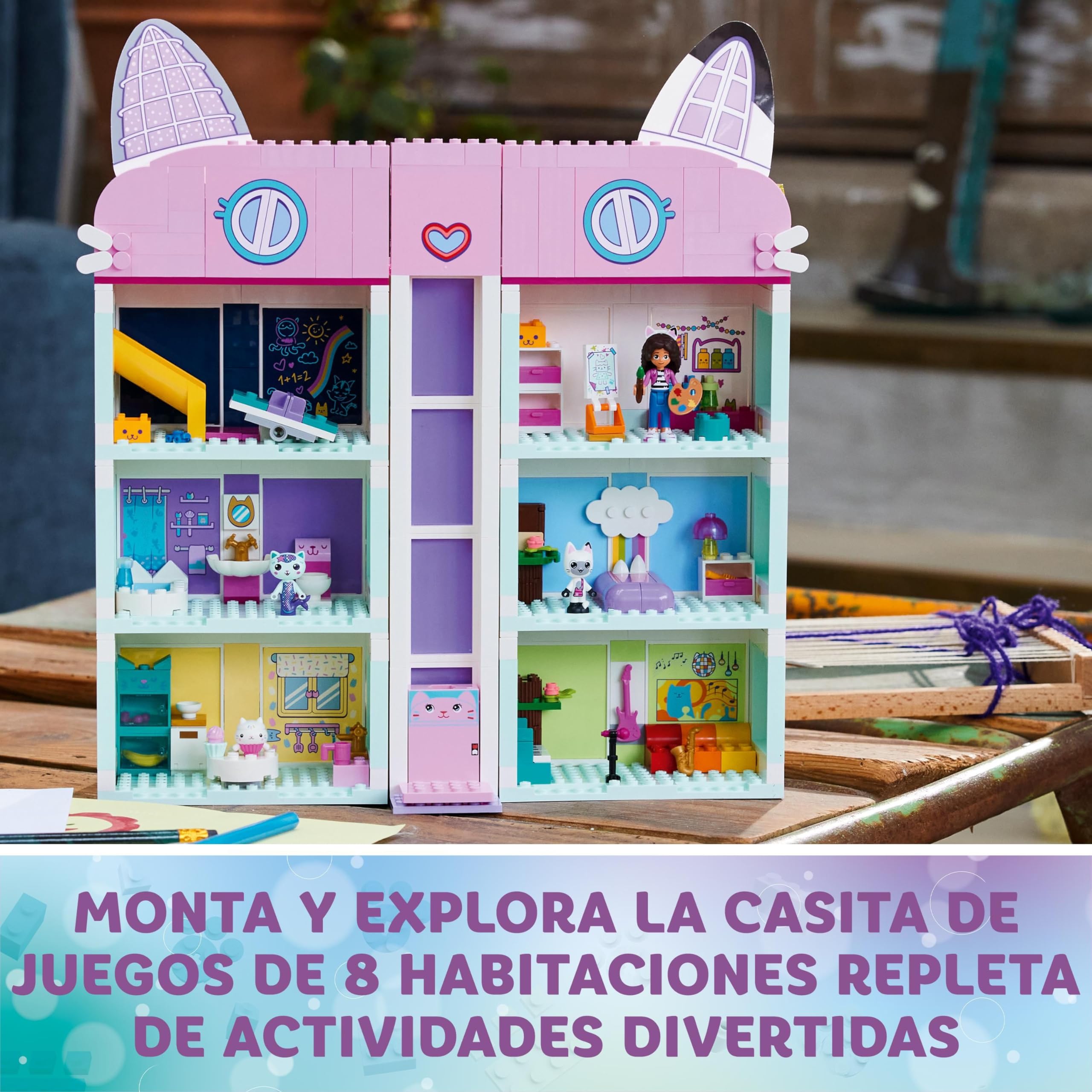 LEGO La Casa de Muñecas de Gabby - Casita de 4 Pisos con Figuras de Gabby, Pandy Patitas, Siregata y Muffin y Accesorios - Regalo de Cumpleaños para Niñas de 4+ Años 10788