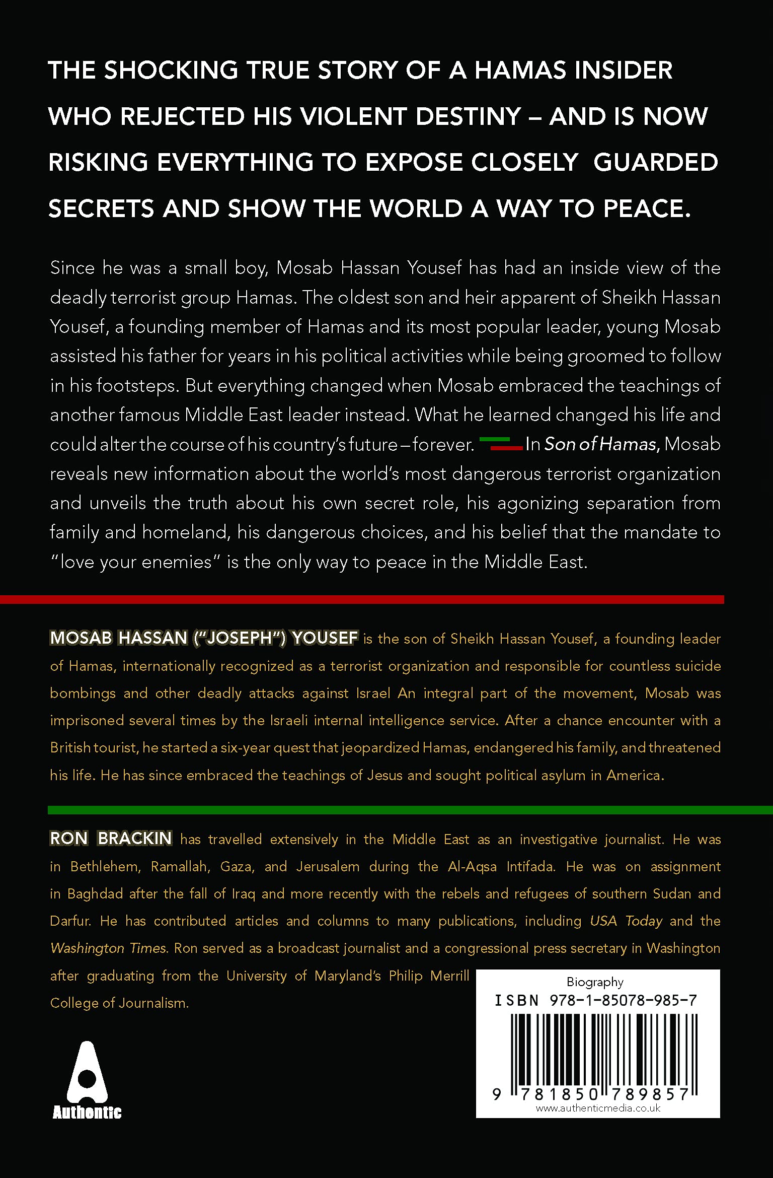 Son of Hamas: A Gripping Account of Terror, Betrayal, Political Intrigue and Unthinkable Choices